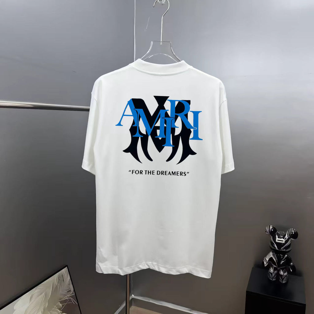 AMIRI For the Dreamers Layered Logo Graphic Crew-Neck Short-Sleeve T-Shirt