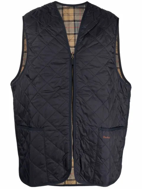 Barbour quilted nylon zip-in liner