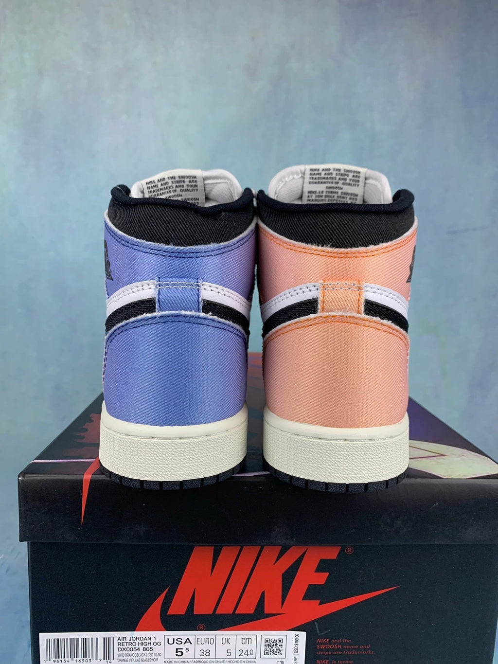 Air Jordan 1 High Craft White-to-Purple Gradient Unisex Sneakers