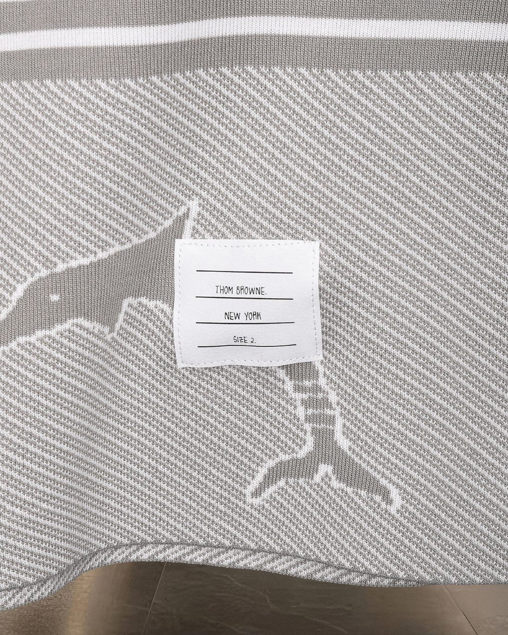 Thom Browne Style Four-Bar Stripe Knit Shorts