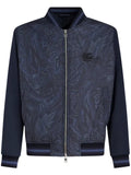 ETRO logo-embroidered paisley-print bomber jacket