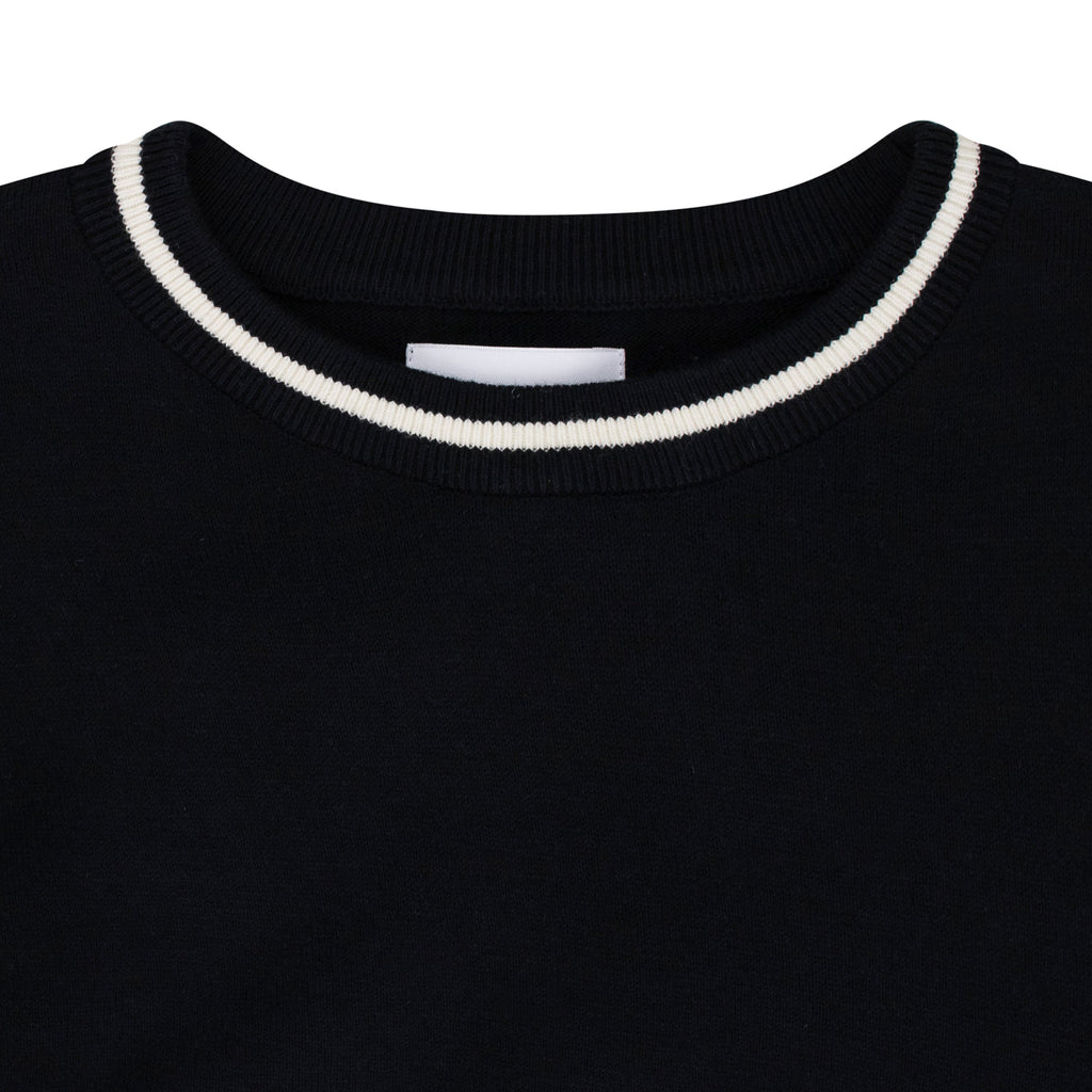 BLACK LOGO KNIT T-SHIRT