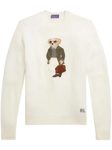 Ralph Lauren Purple Label Polo Bear-embroidery jumper