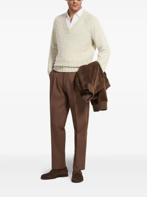 Zegna V-neck raglan-sleeve sweater