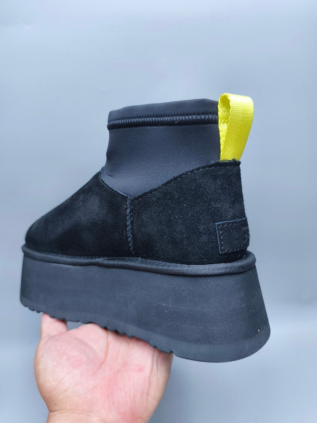 Black Platform Elastic Low-Top Casual Shoes — New Arrival | In Stock