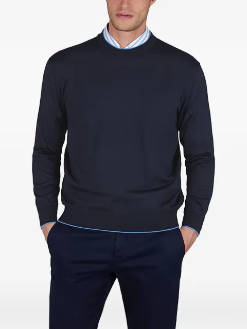 Paul & Shark bicolor collar crew-neck sweater
