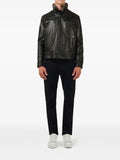 Al Duca D’Aosta 1902 quilted-shoulder leather jacket
