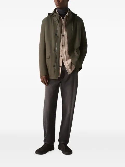 Zegna dark grey mélange Cashseta turtleneck sweater