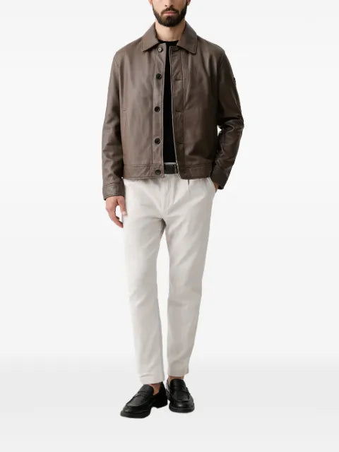 Joop! leather button-up jacket