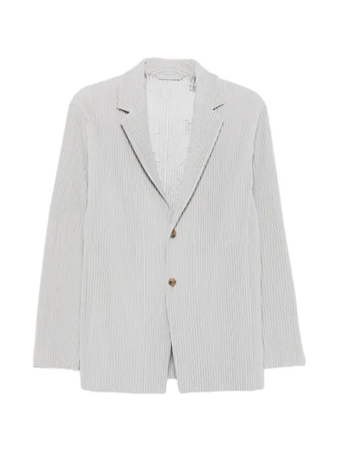 Homme Plissé Issey Miyake pleated notched-lapel blazer