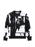 Givenchy sweater in knit with photographic negative jacquard