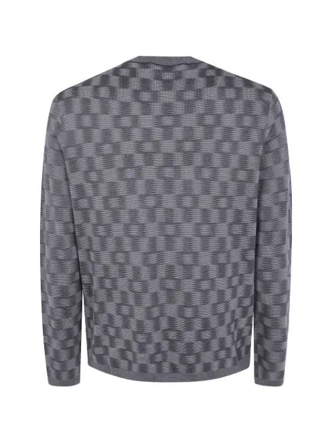 Emporio Armani pattern-knit virgin-wool jumper Signature Capsule