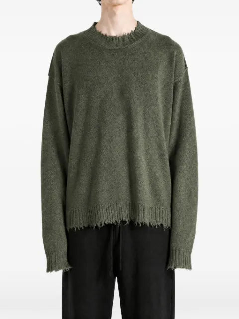 Uma Wang distressed-effect knitted sweater