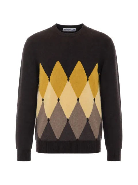 Ballantyne argyle-pattern crew-neck sweater