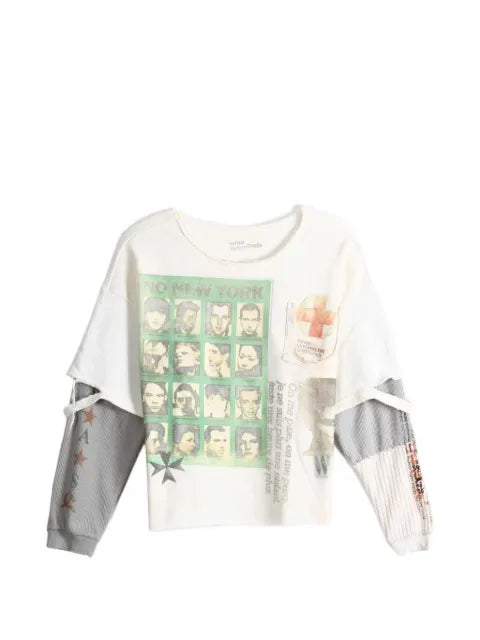 SAITOS Hybrid Medic graphic-print layered sweatshirt