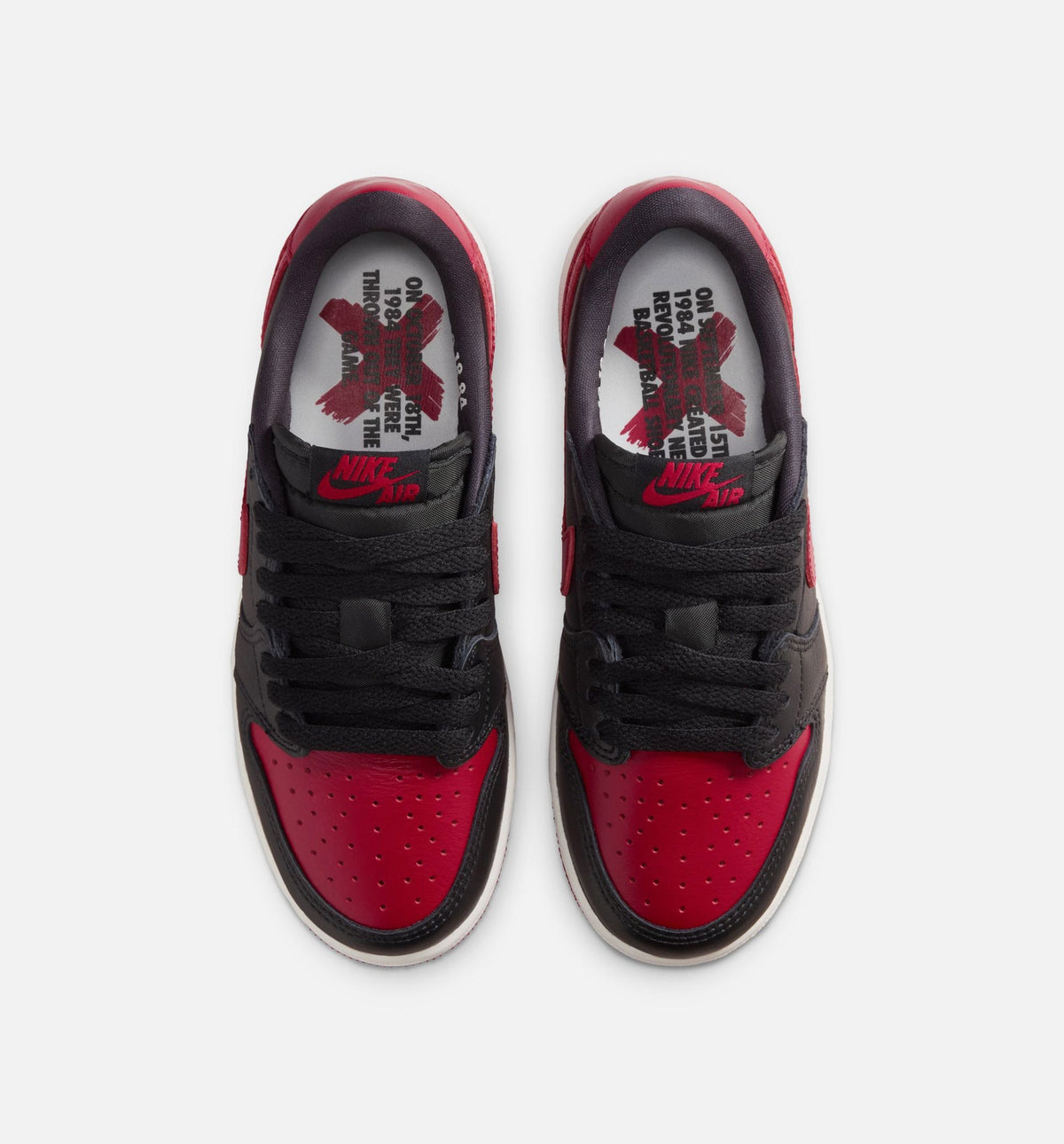 Air Jordan 1 Retro Low OG Banned GS Sneakers | Black/Black/Varsity Red/Summit White