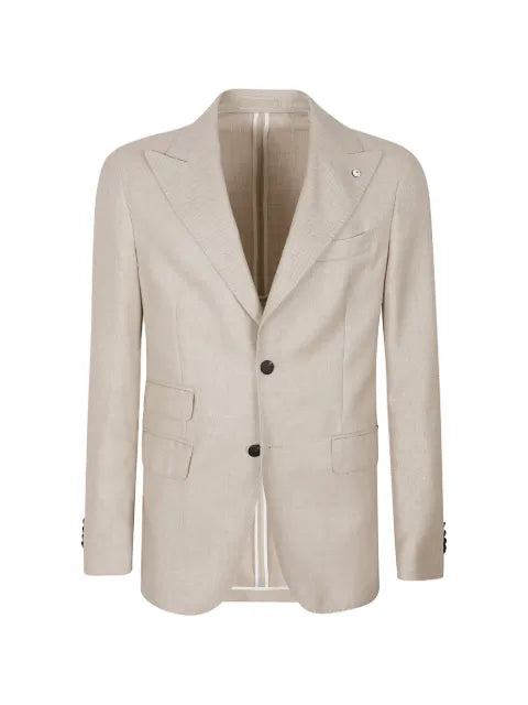 LBM peak-lapel single-breasted blazer