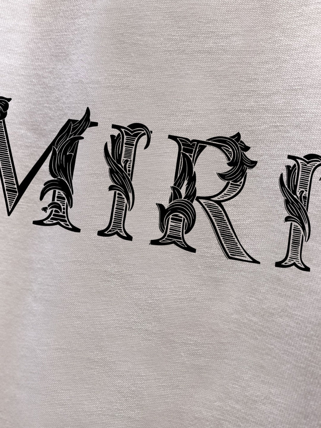 AMIRI Thorn‑Letter Logo Graphic Long‑Sleeve Tee