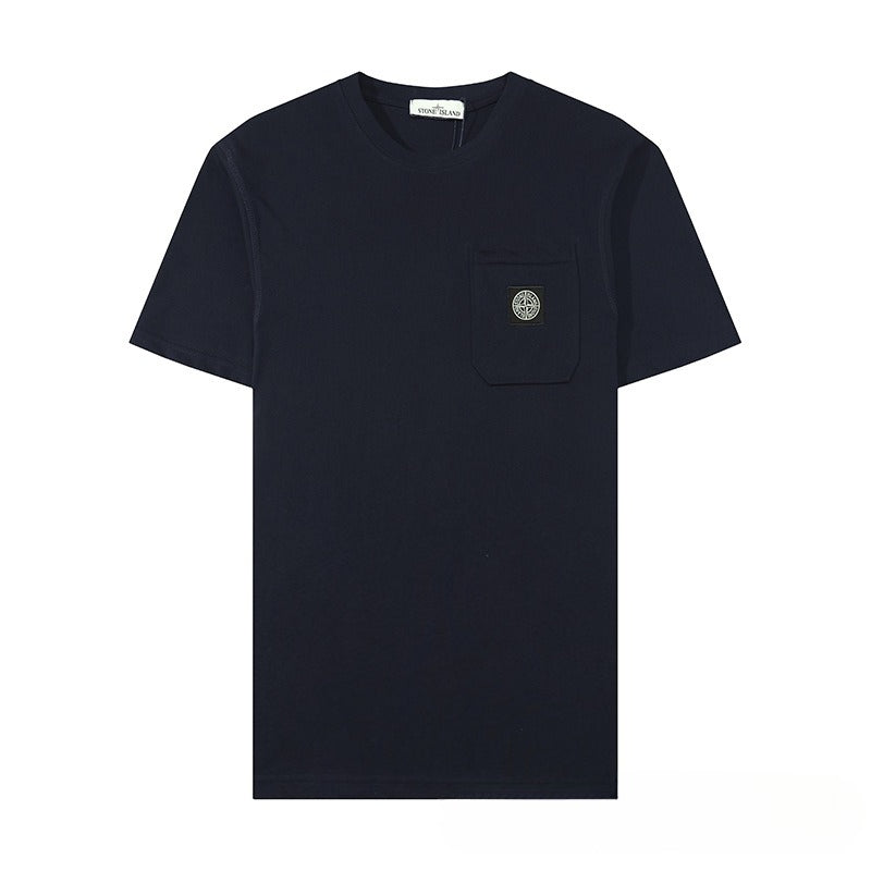 Stone Island Compass Embroidered Chest Pocket Oversized Tee Streetwear