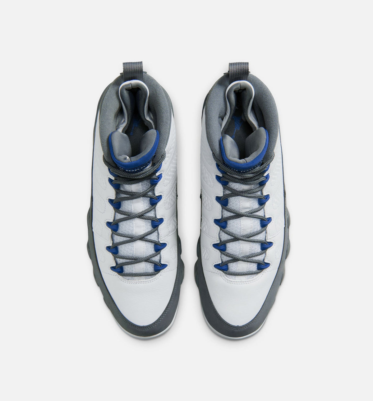 Air Jordan 9 Retro Flint Grey and French Blue Men's Sneakers - White / French Blue / Flint Grey