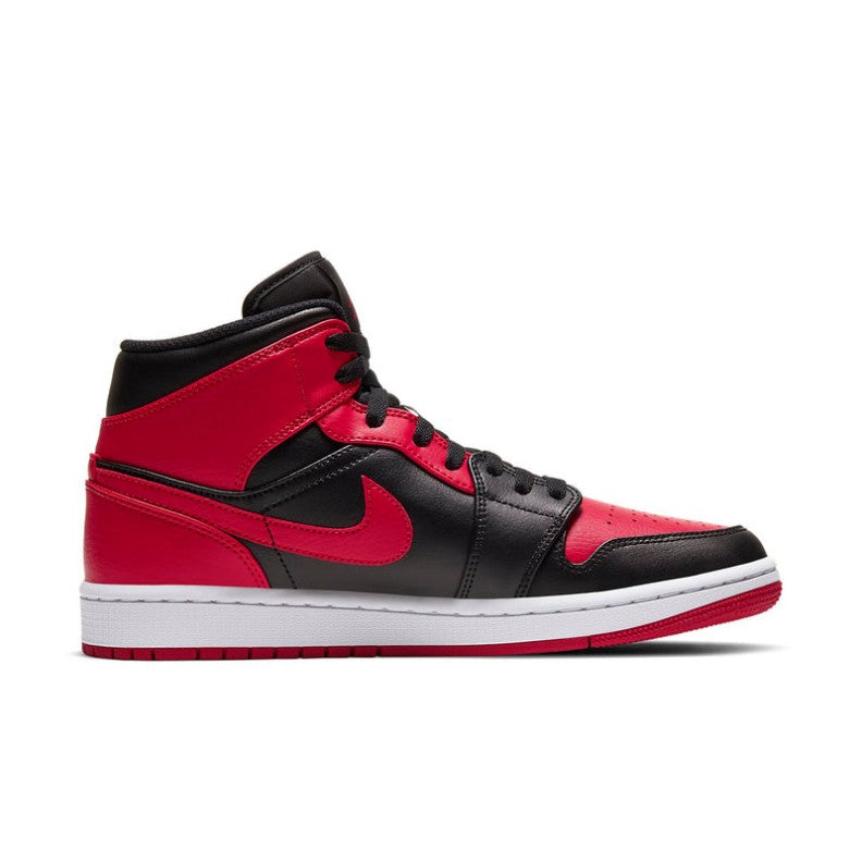 Air Jordan 1 Mid Hyper Royal Black Sneakers | 554724-077