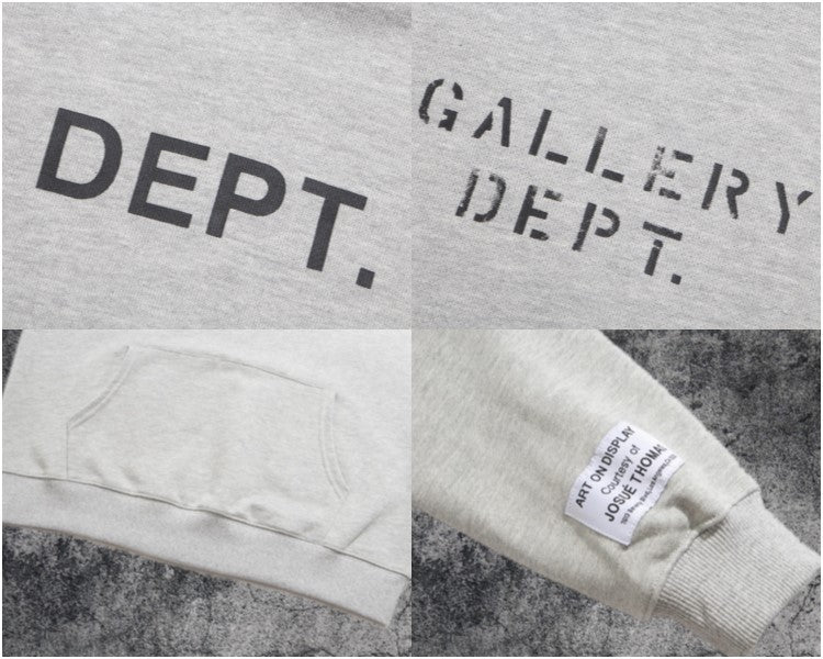 Gallery Dept Letter Print Hoodie Loose Couple Streetwear Sweatshirt