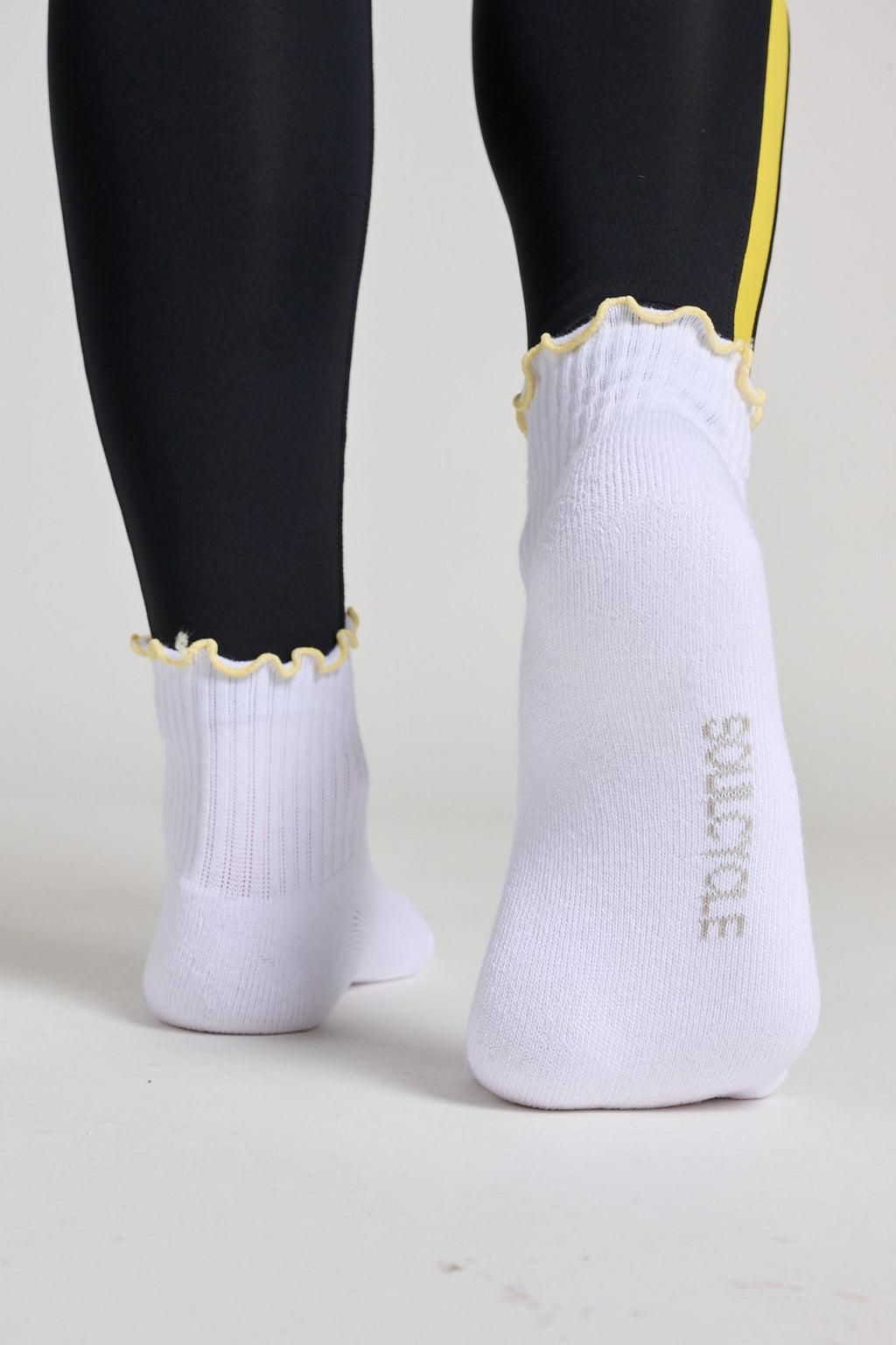 Yellow Ruffle Quarter Cut Sock