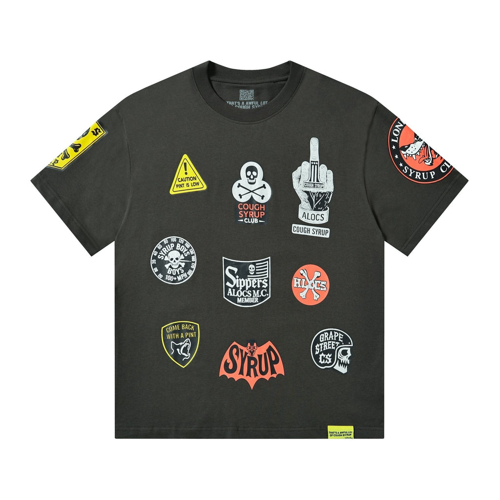 THAT'S A AWFUL LOT OF COUGH SYRUP Patch Graphic Short-Sleeve T-Shirt