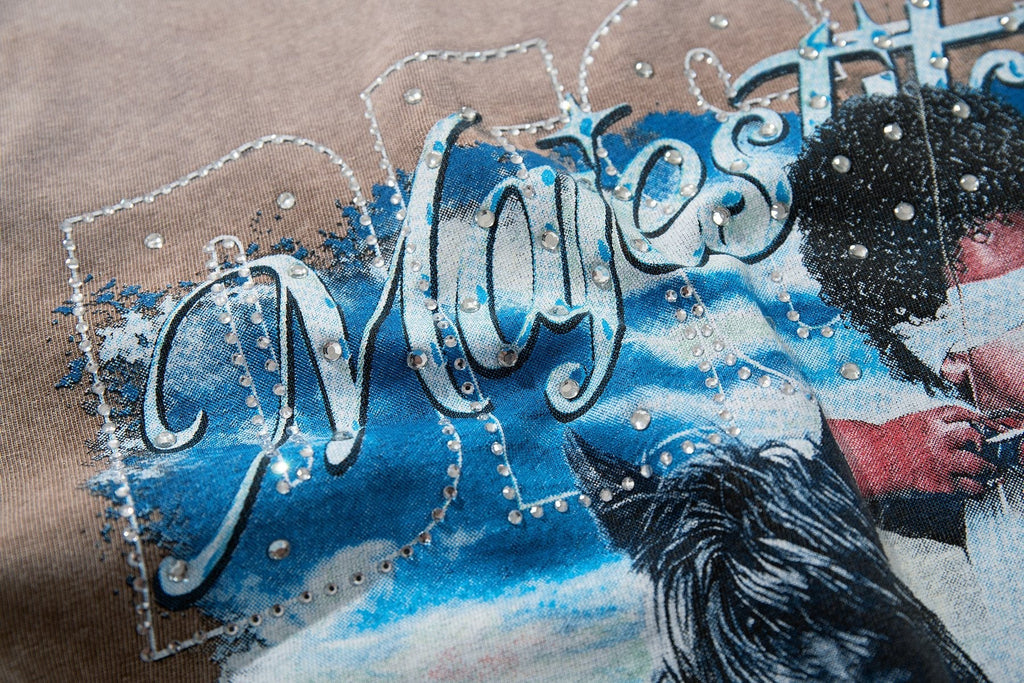 MAJESTIK Western Horse Graphic T-Shirt