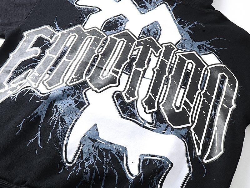 MIXED EMOTION Blind Angel Graphic Hoodie