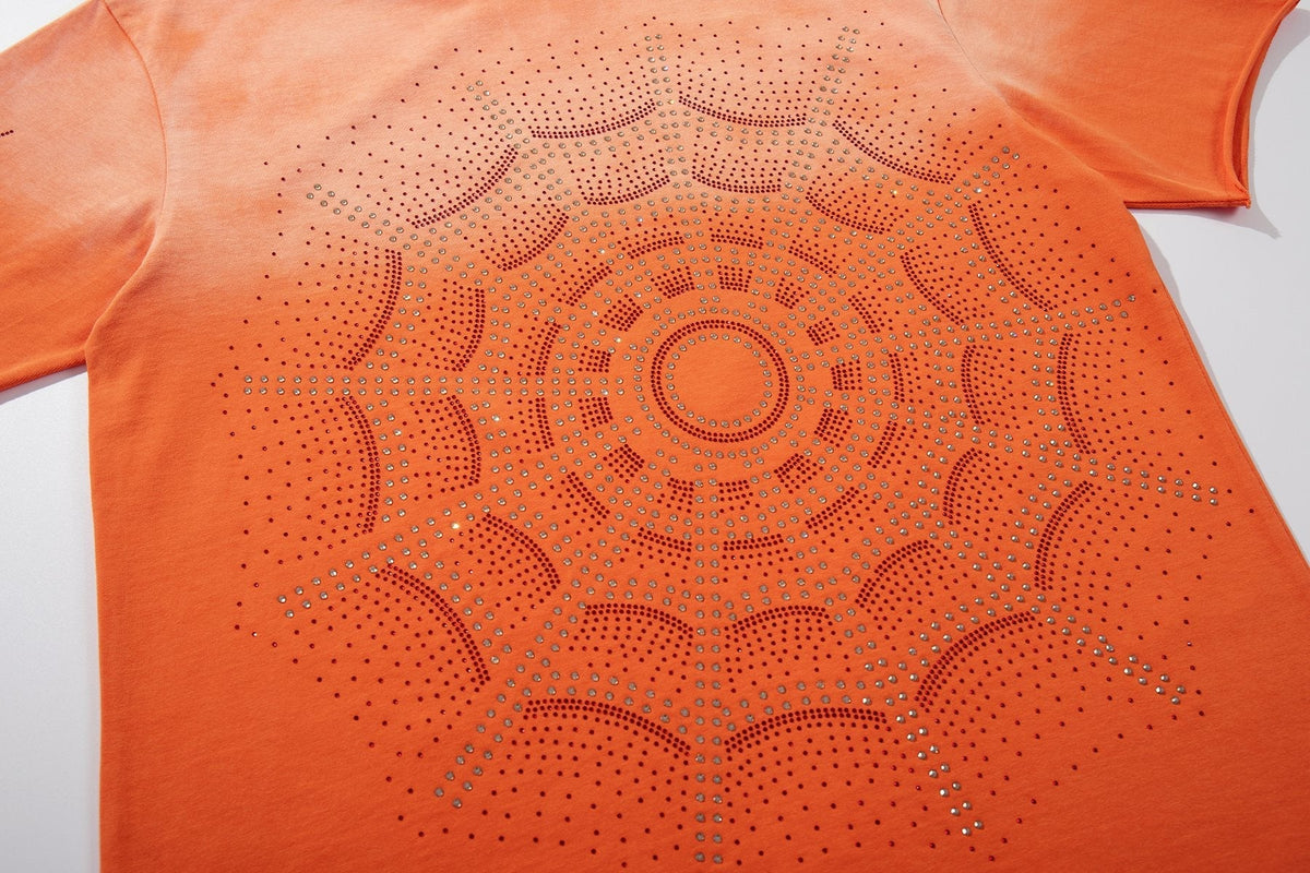 MAJESTIK Rhinestone Spiderweb Graphic T-Shirt