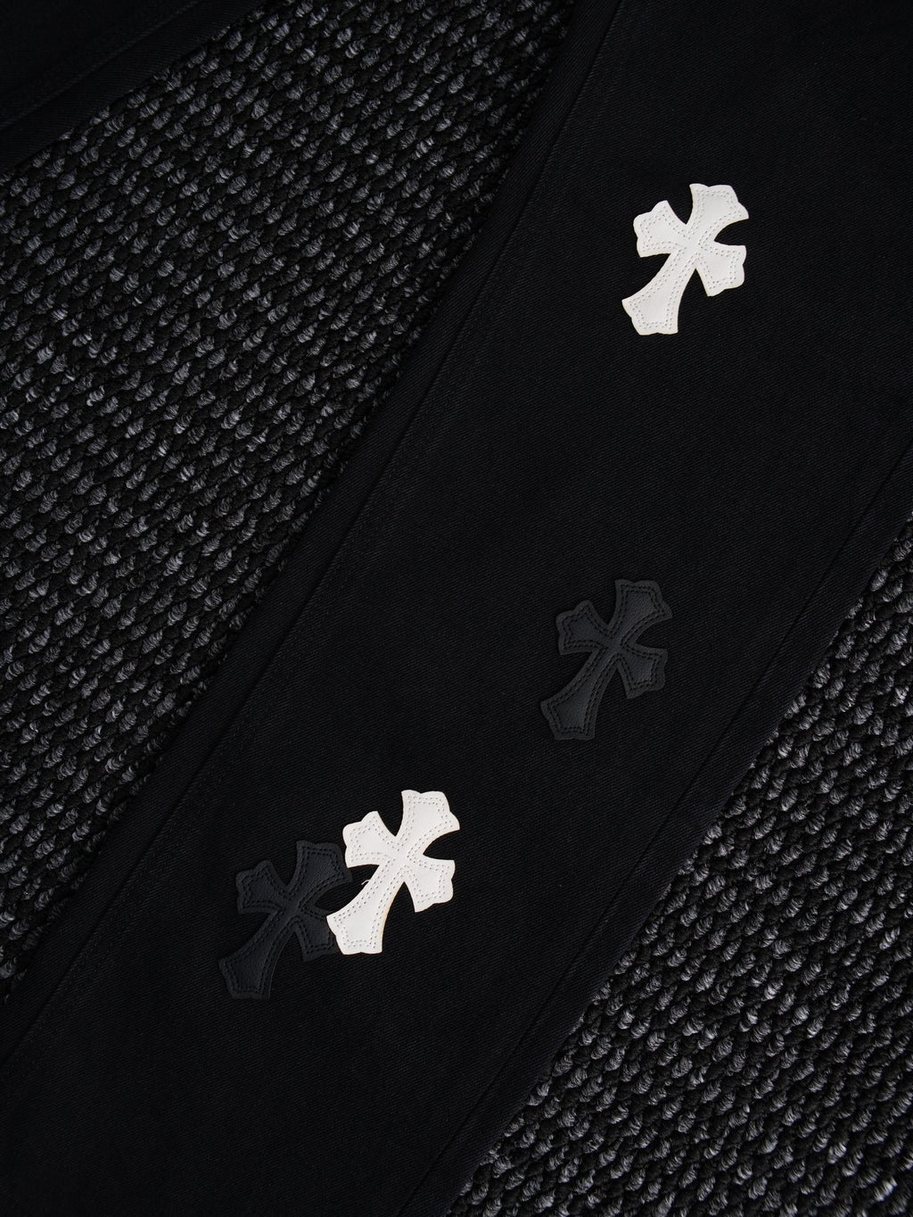 Chrome Hearts Cross Patch Black Jeans