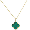 Van Cleef & Arpels CLOVER MALACHITE GOLD NECKLACE