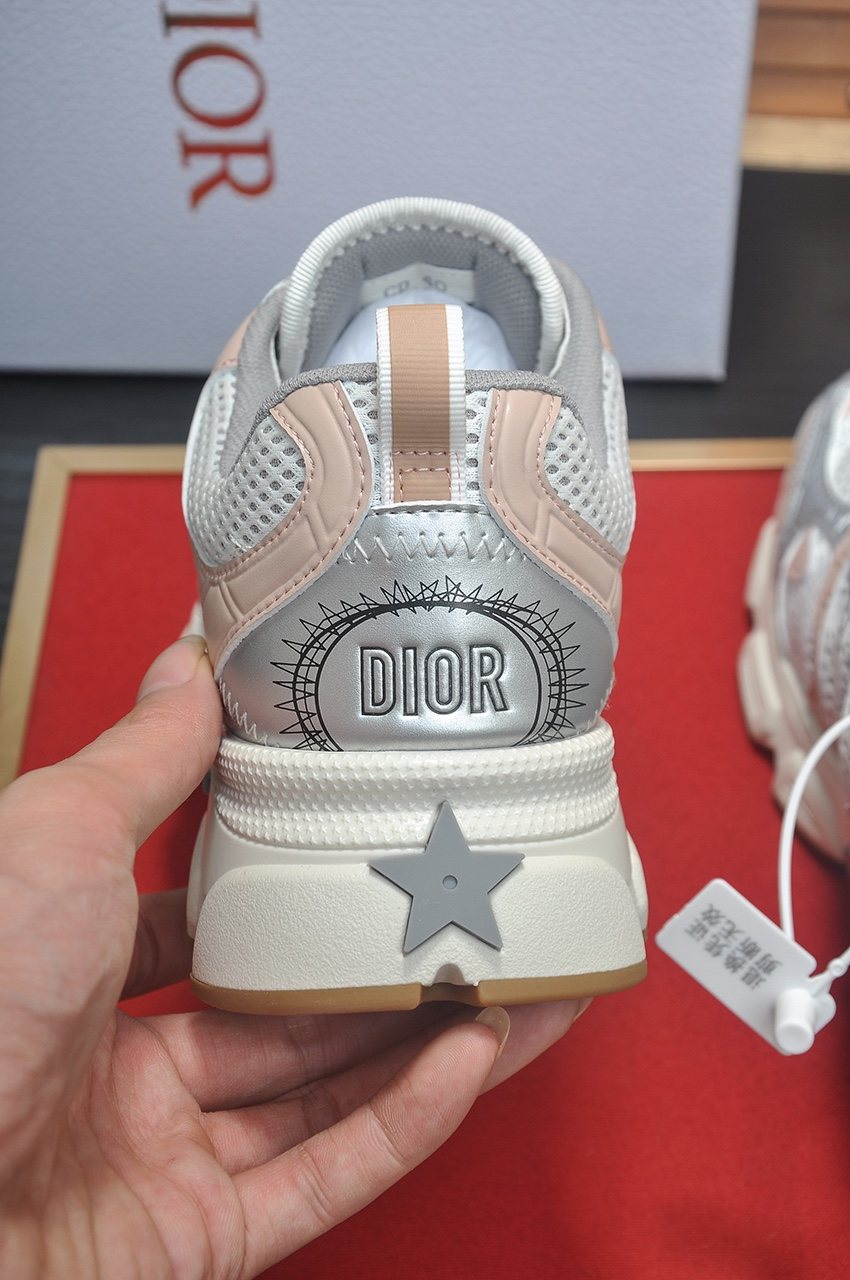 Dior Women's White Mesh Low-Top Sneakers