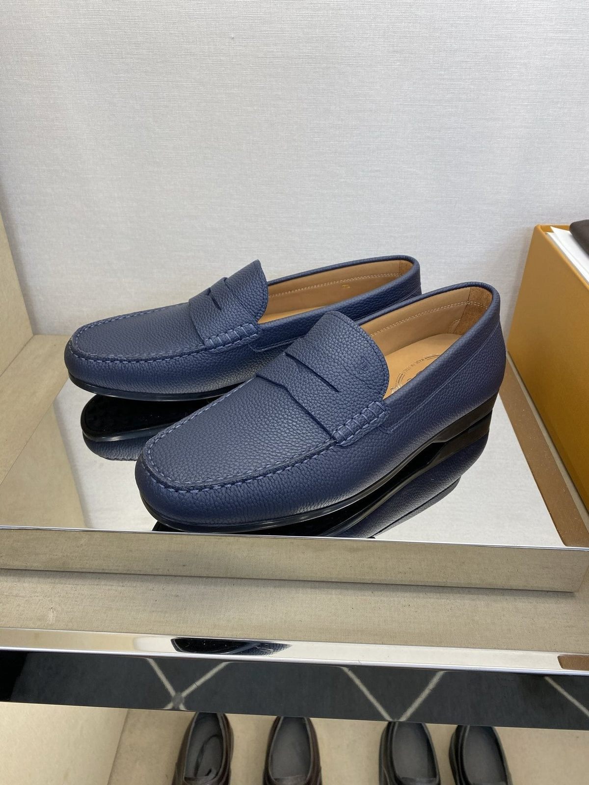 TOD'S Men's Textured Penny Loafers
