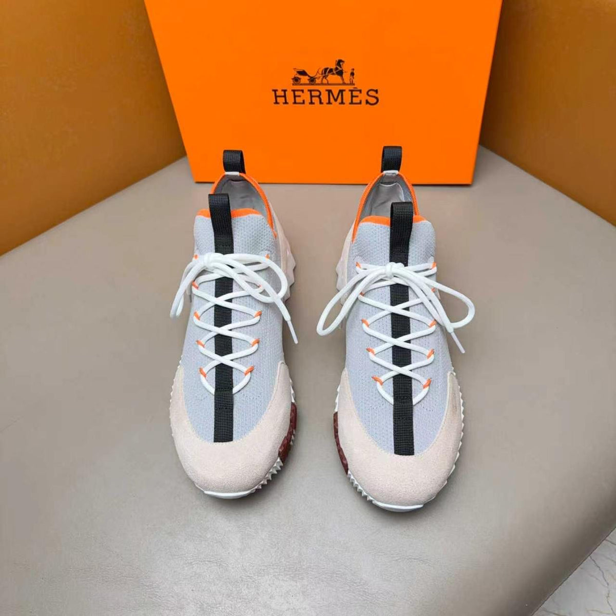 Hermès Layered Knit Sneakers