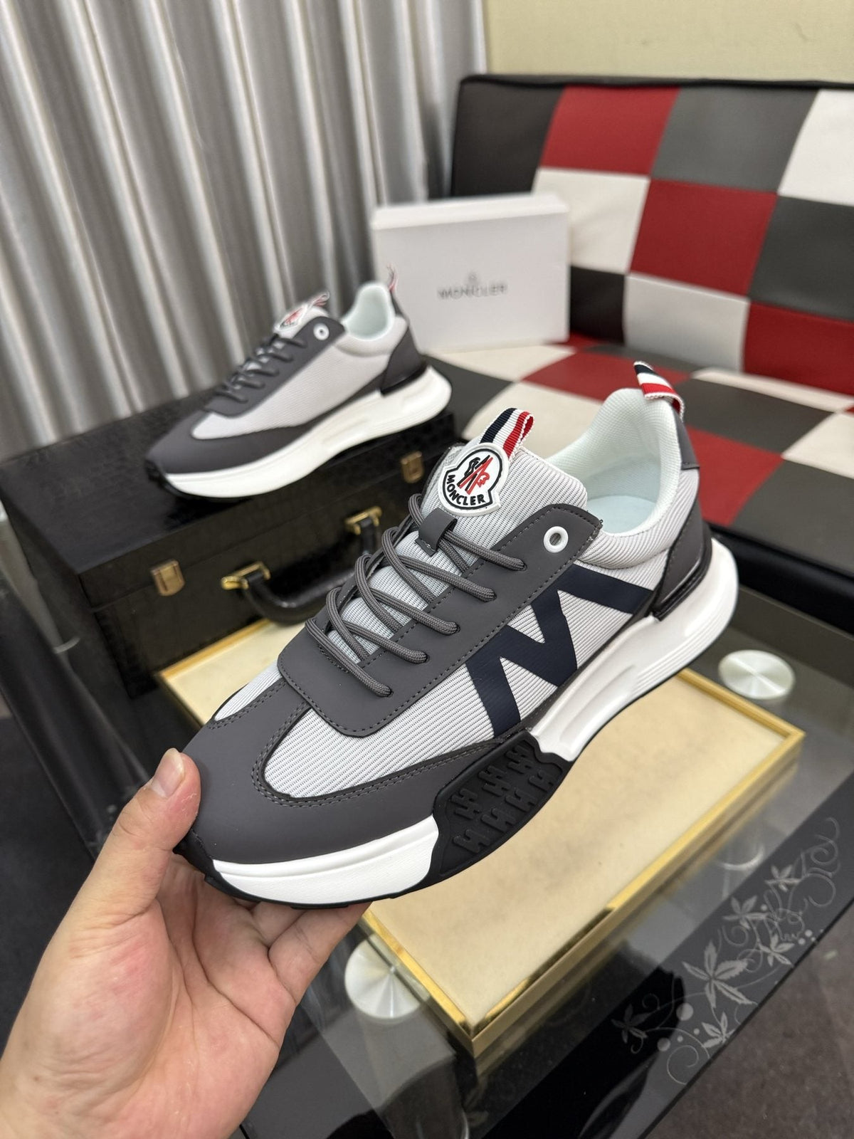 MONCLER Color-Block Low-Top Sneakers