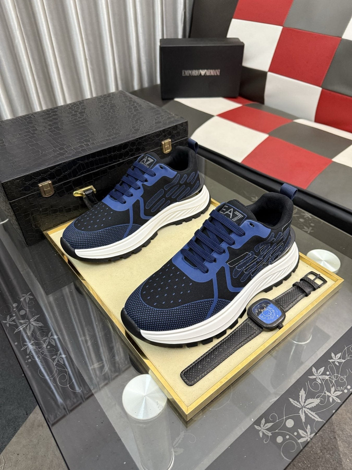 Emporio Armani White Low-Top Sneakers