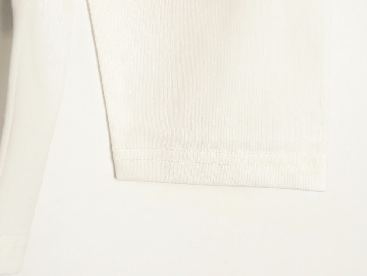Burberry Check Equestrian Graphic Long-Sleeve Top - Cream